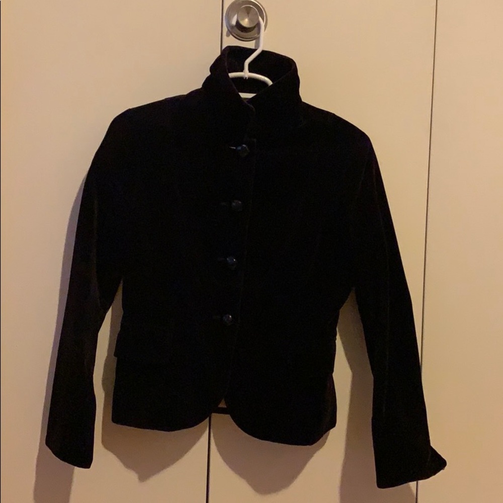 J. Crew purple velvet blazer